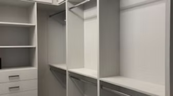 Custom closet system by A & J Cabinetry