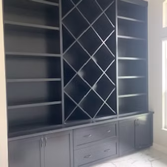 Custom wall unit by A & J Cabinetry