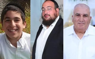 Refael Meir Maskalchi (left), Netanel Maskalchi (center) and Refael Fahimi (right) (Courtesy)