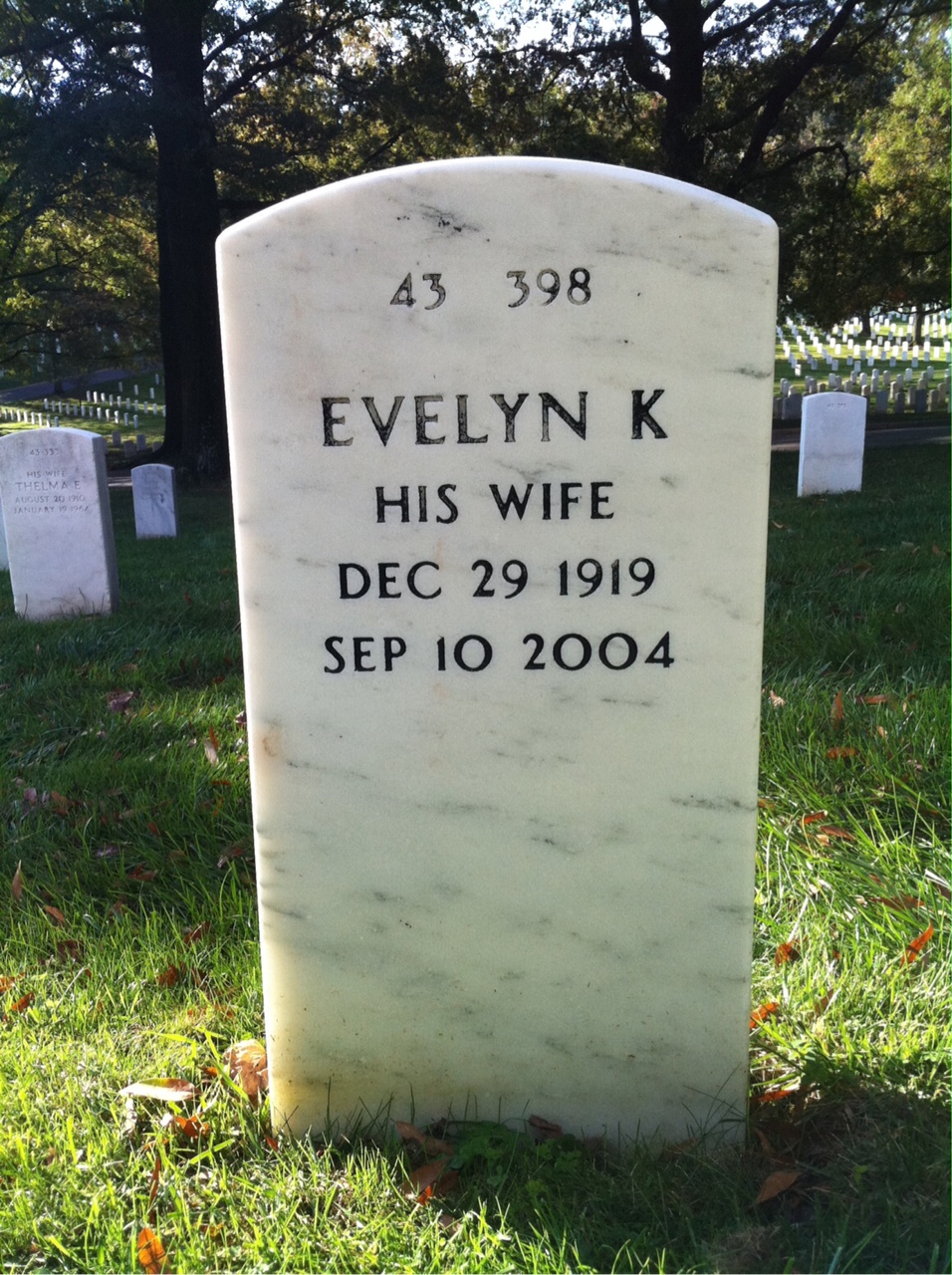 Back of headstone — David Mead