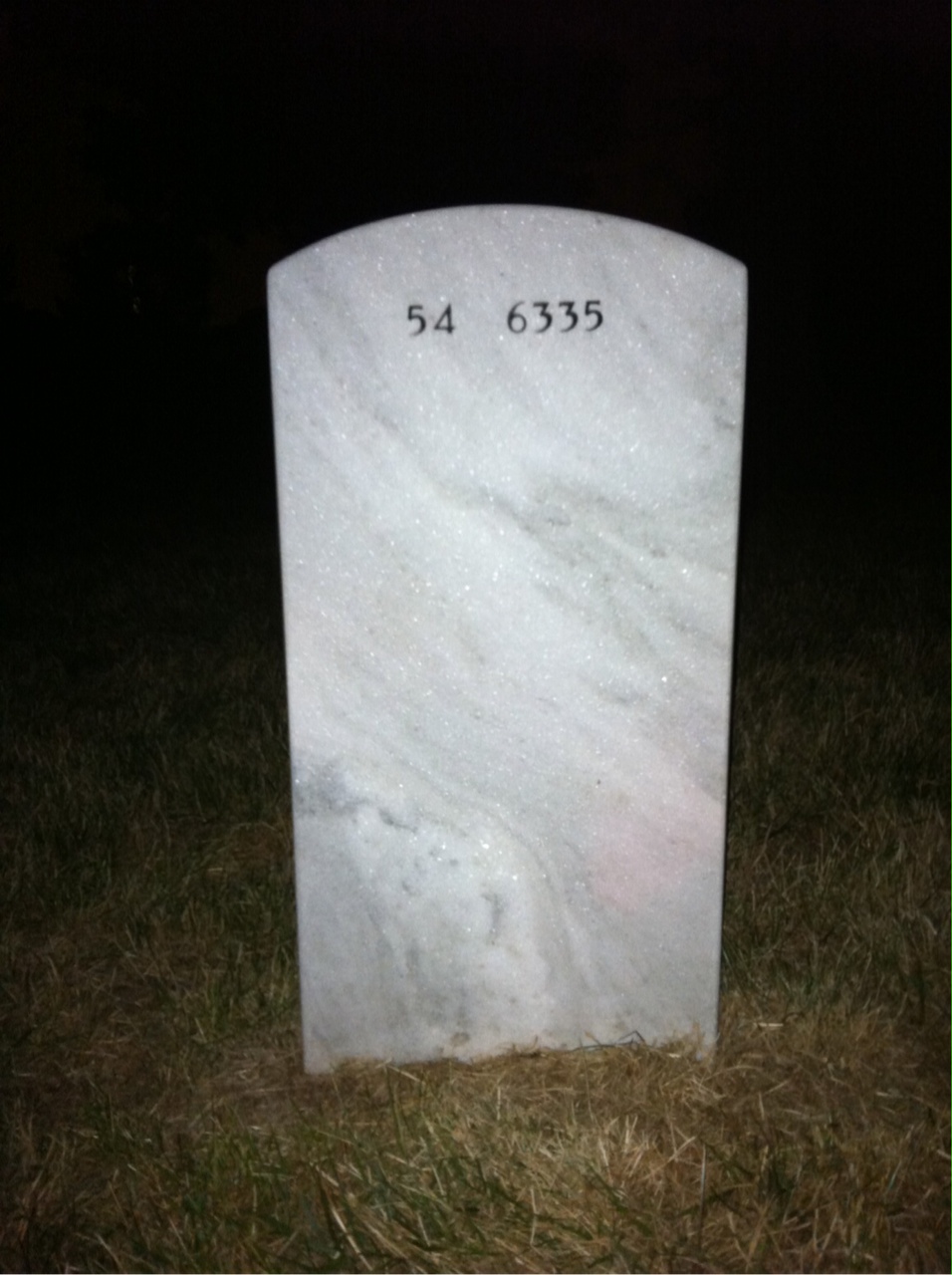 Back of headstone — Duane Mcmurry