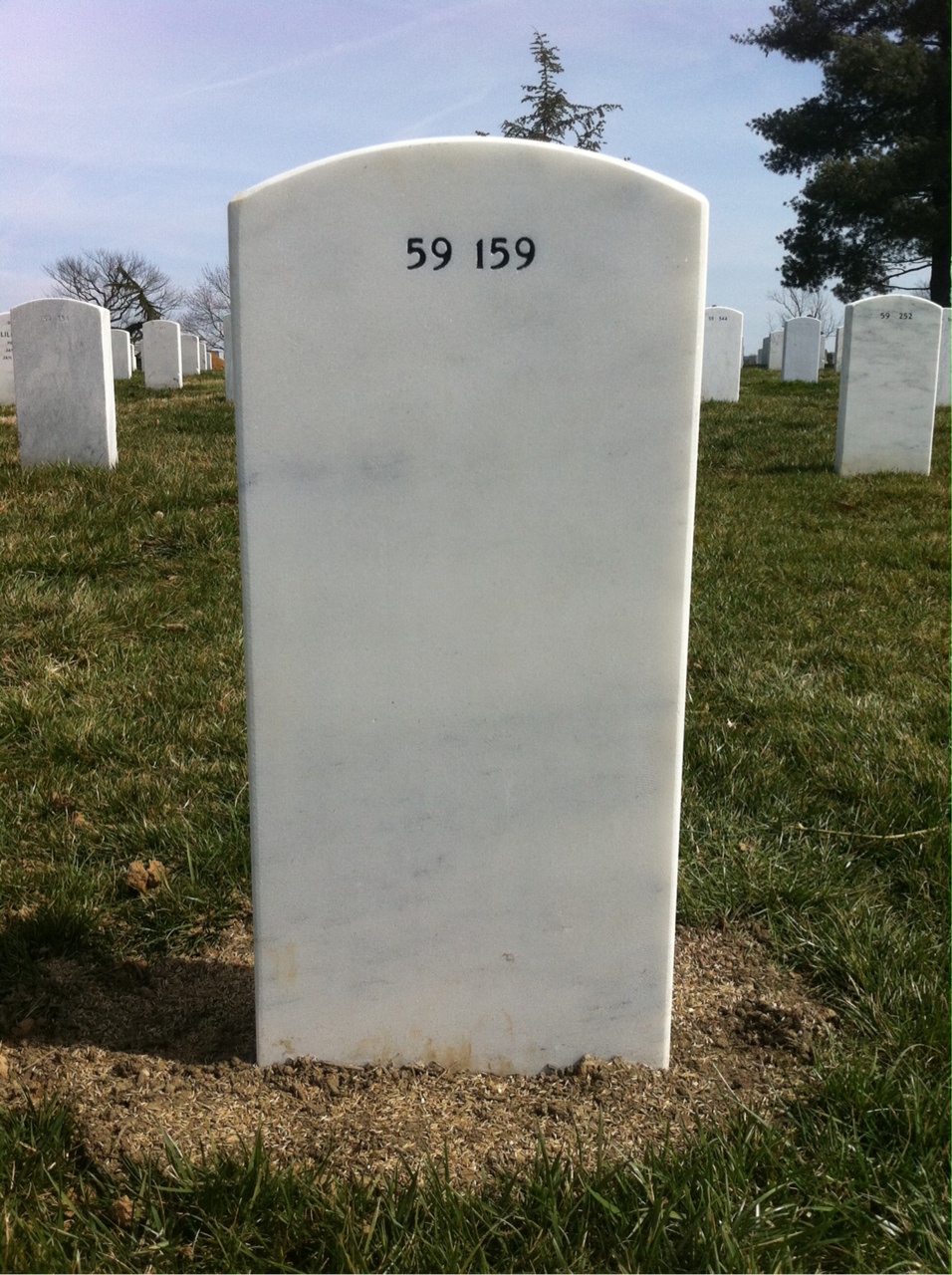 Back of headstone — Glenn Green Giddings