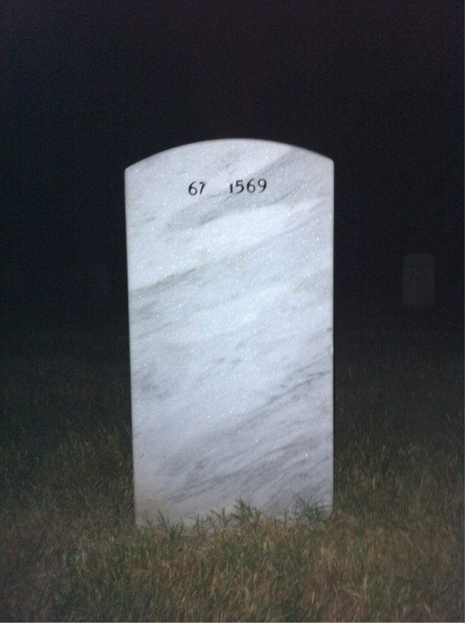 Back of headstone — Jack Parcel