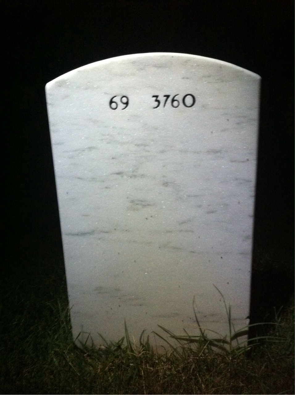 Back of headstone — John Gaunt