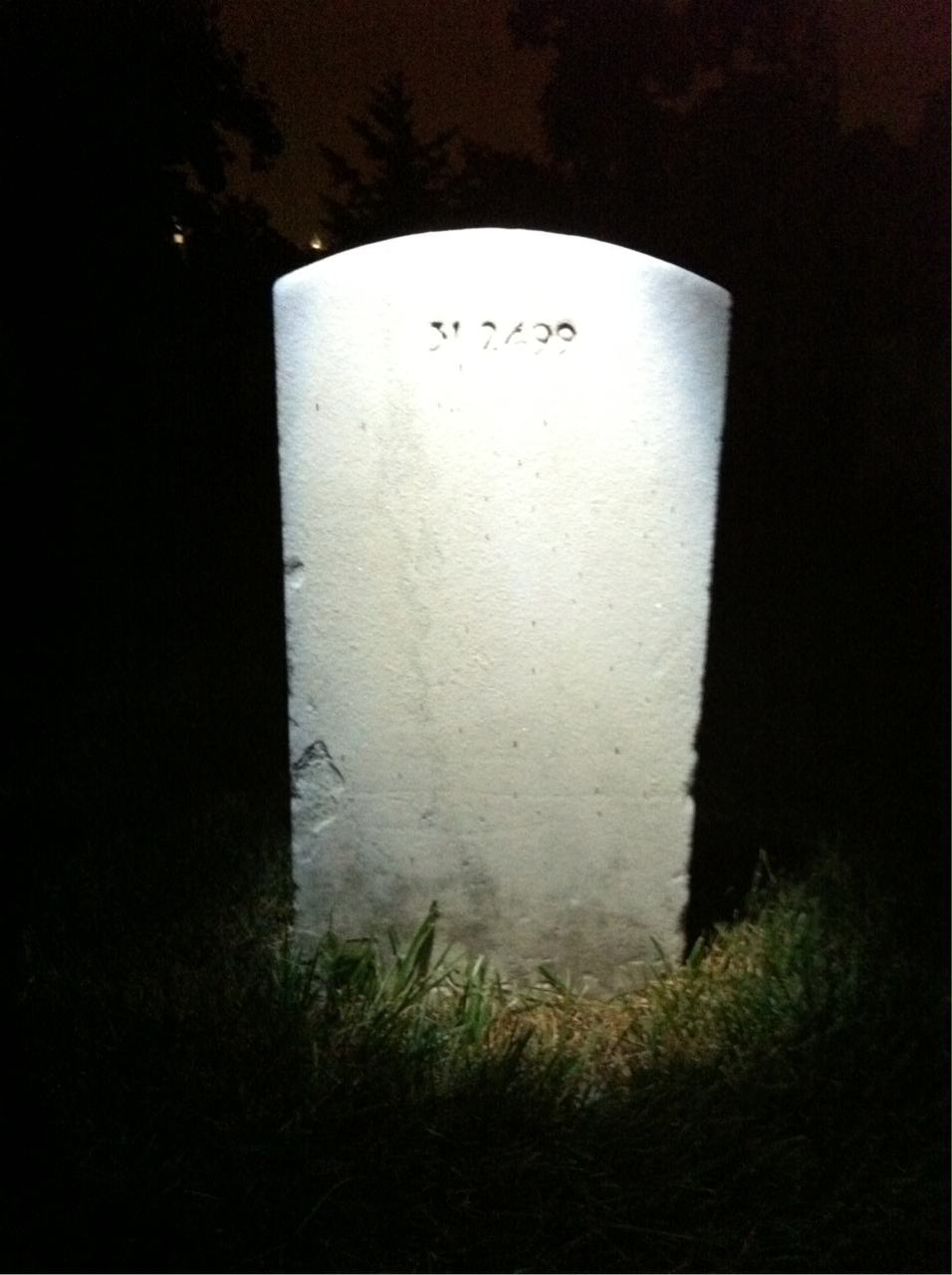 Back of headstone — Albert Benzio