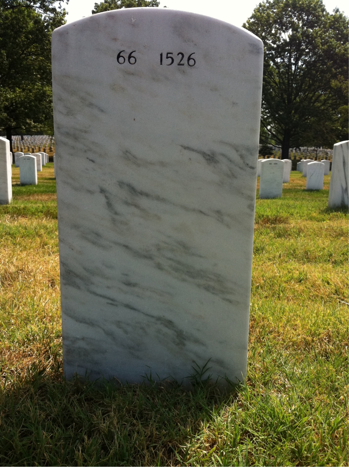 Back of headstone — Carl Mullican