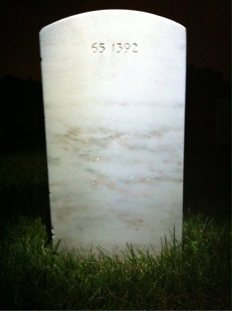 Back of headstone — Thomas Francis Galligan