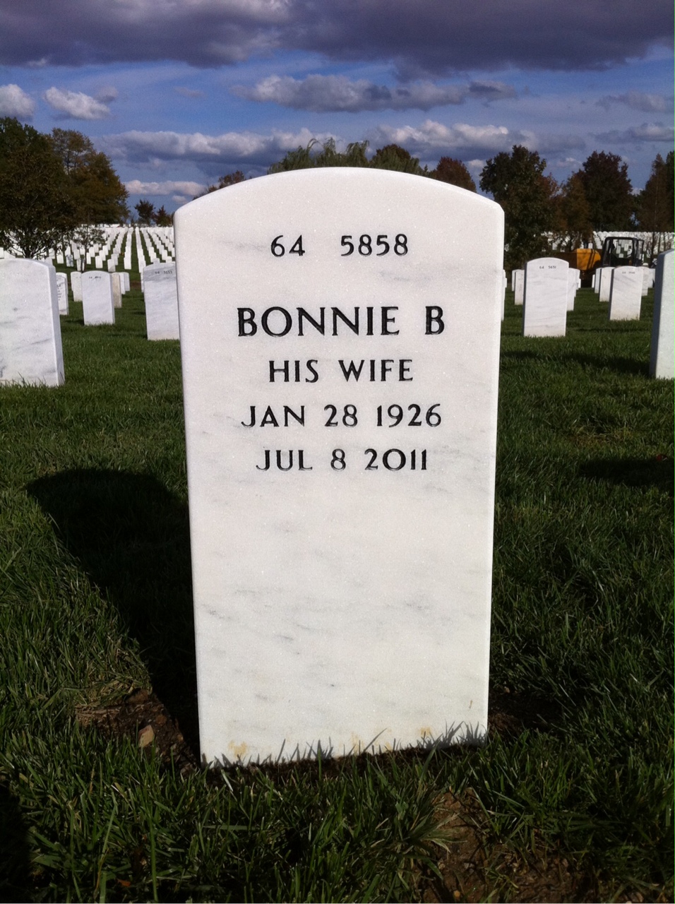 Back of headstone — Norman Pohler