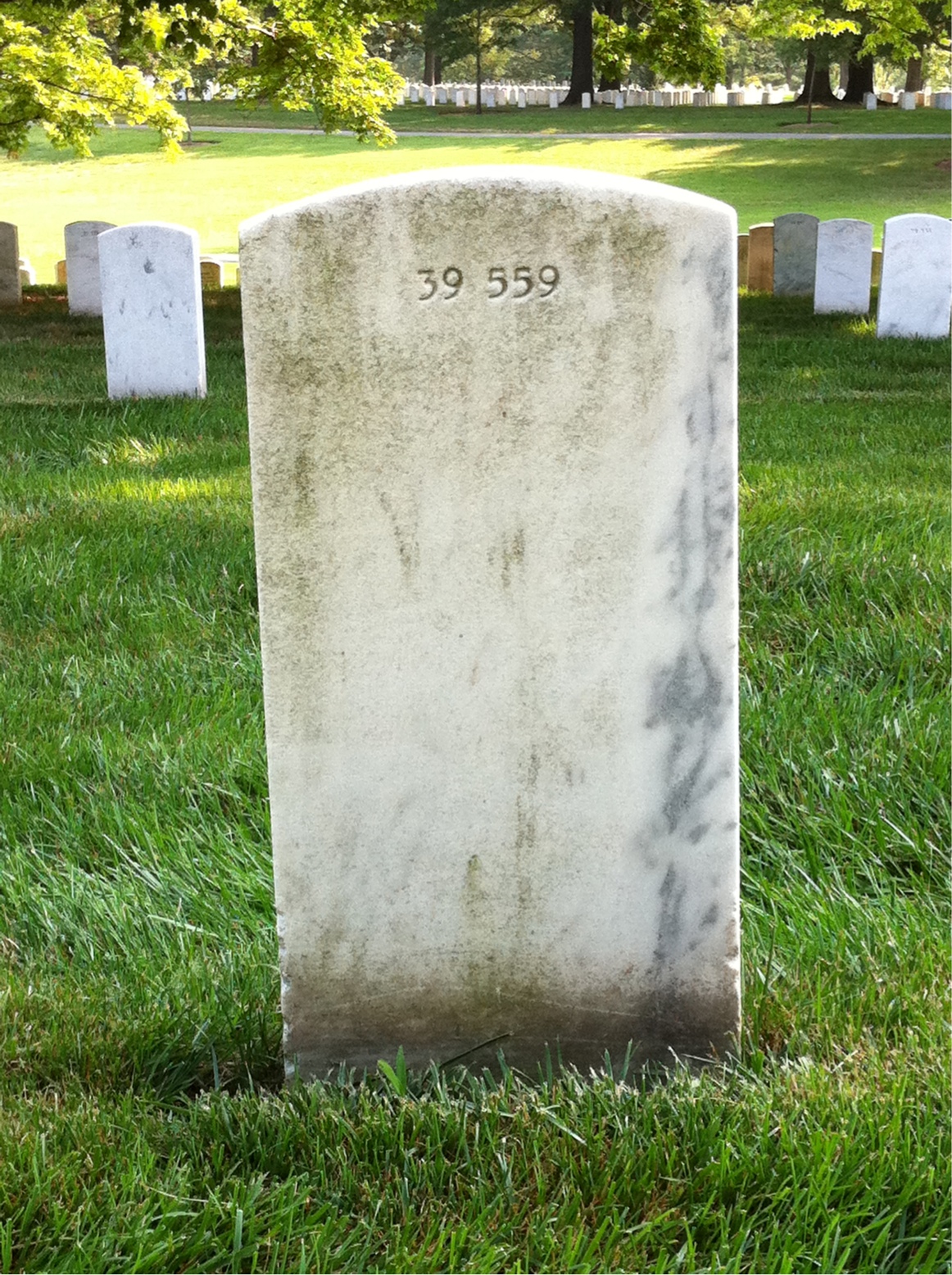 Back of headstone — Marie Moten