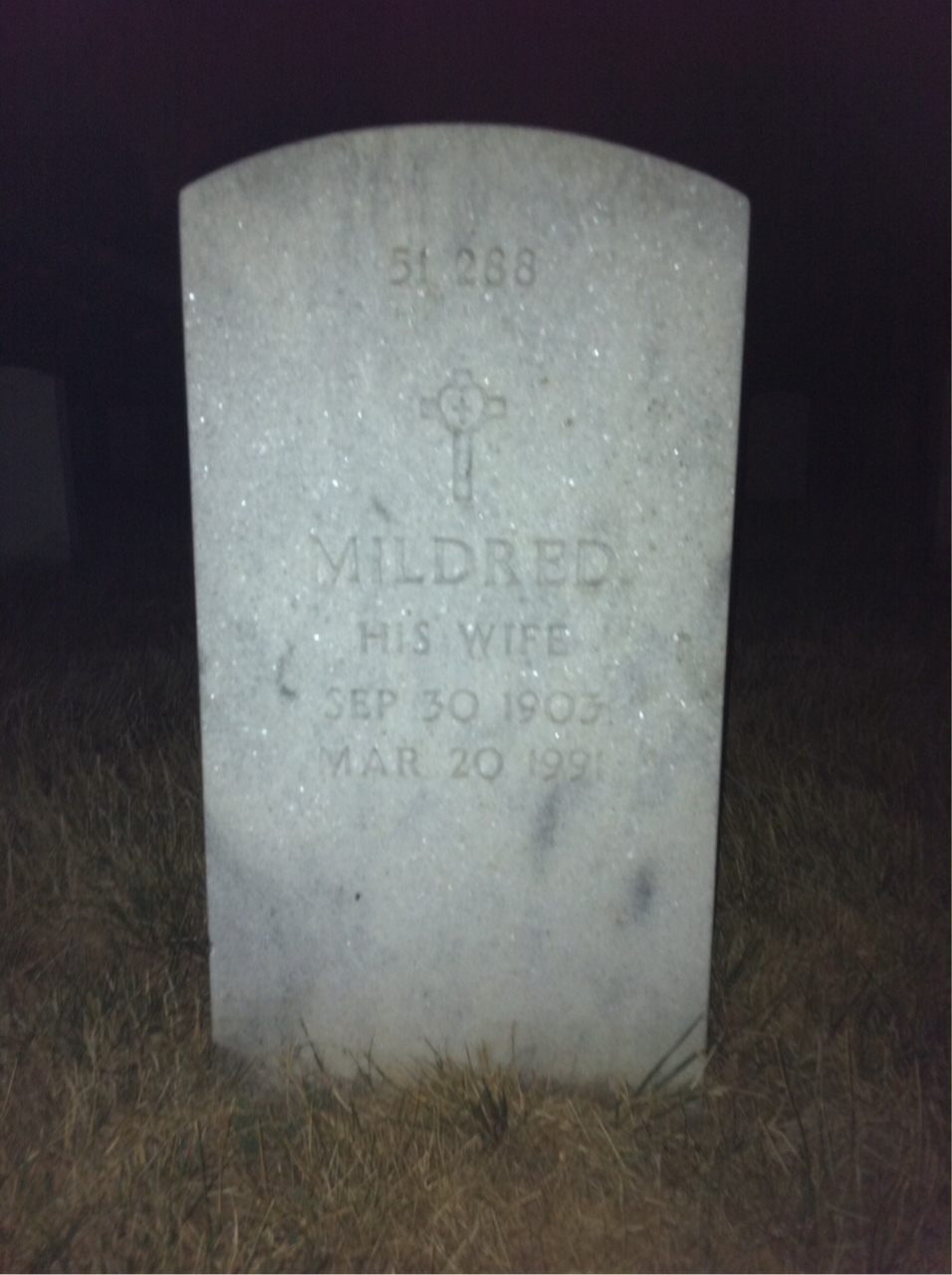Back of headstone — Stephen Miller