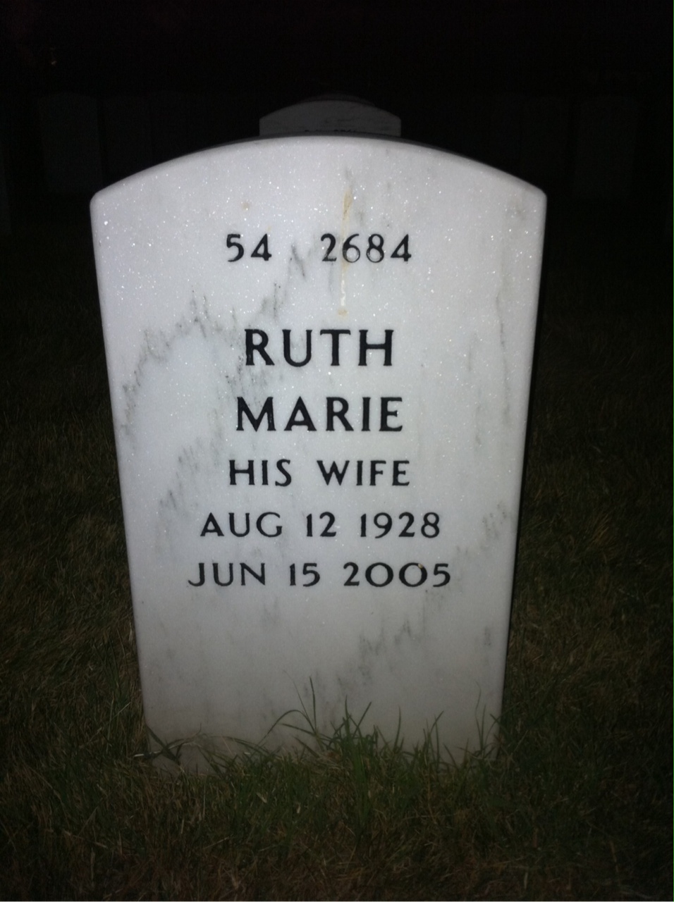 Back of headstone — James Mcginn
