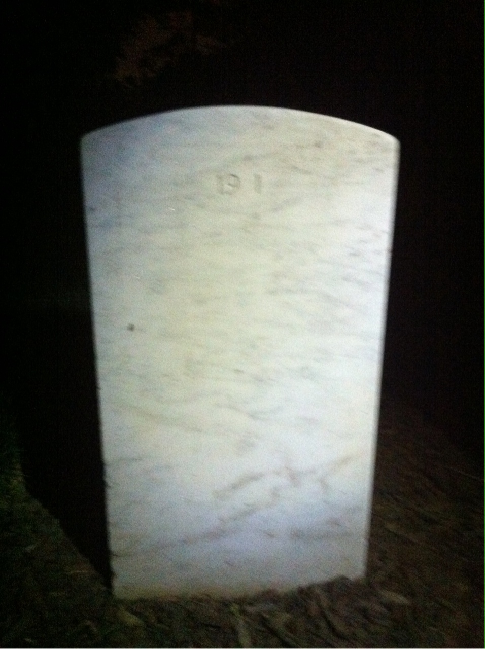 Back of headstone — John Adams