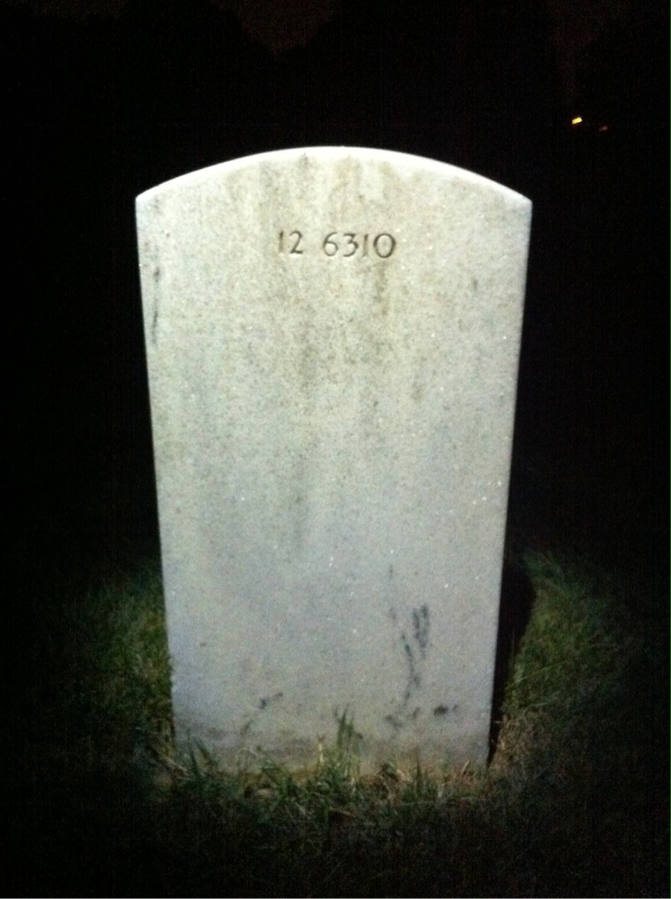 Back of headstone — Elizabeth Angle