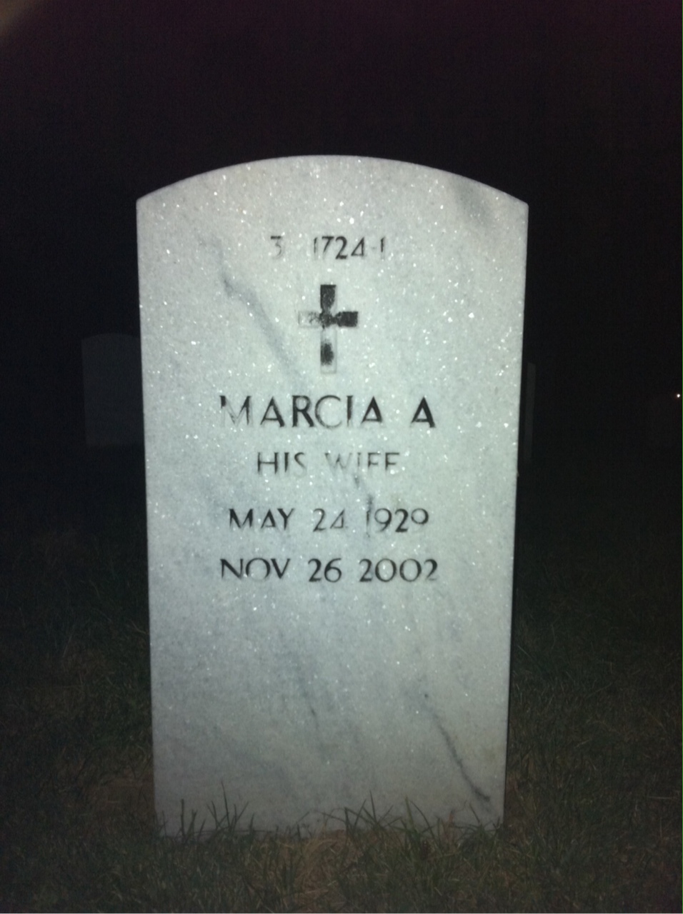 Back of headstone — Edward Allen