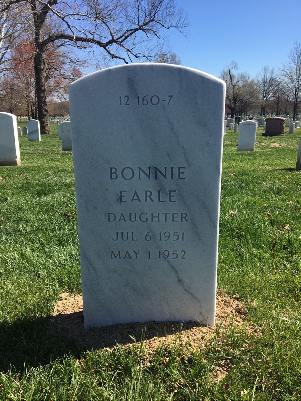 Back of headstone — John Moore