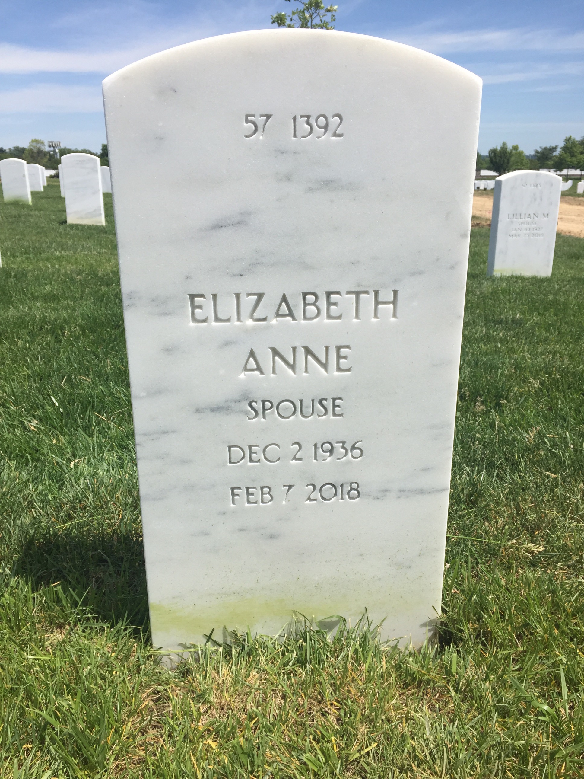 Back of headstone — William Robert Daknis