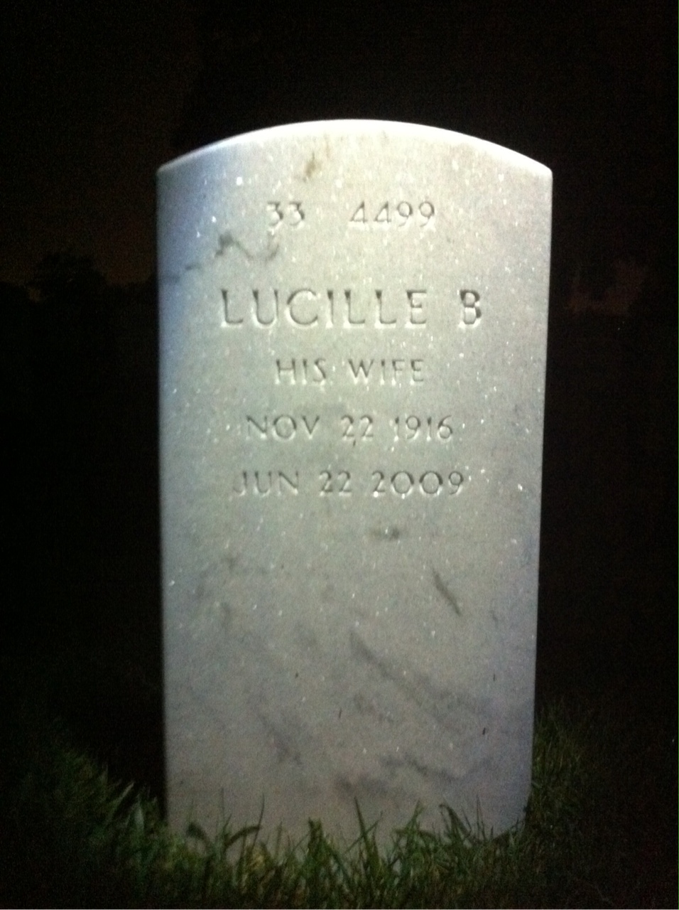 Back of headstone — Hugh Saum