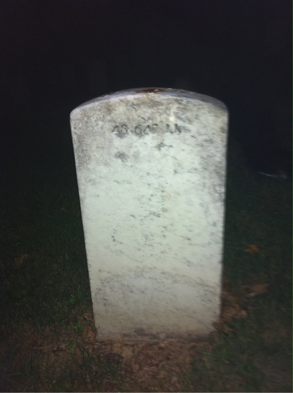 Back of headstone — Not Captured Myers