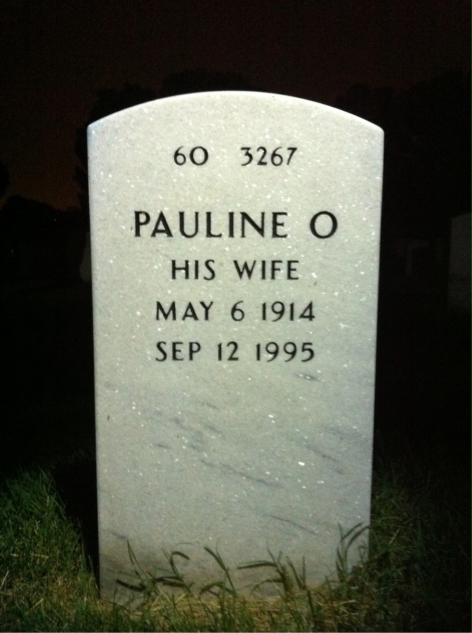 Back of headstone — Harvey Hatten