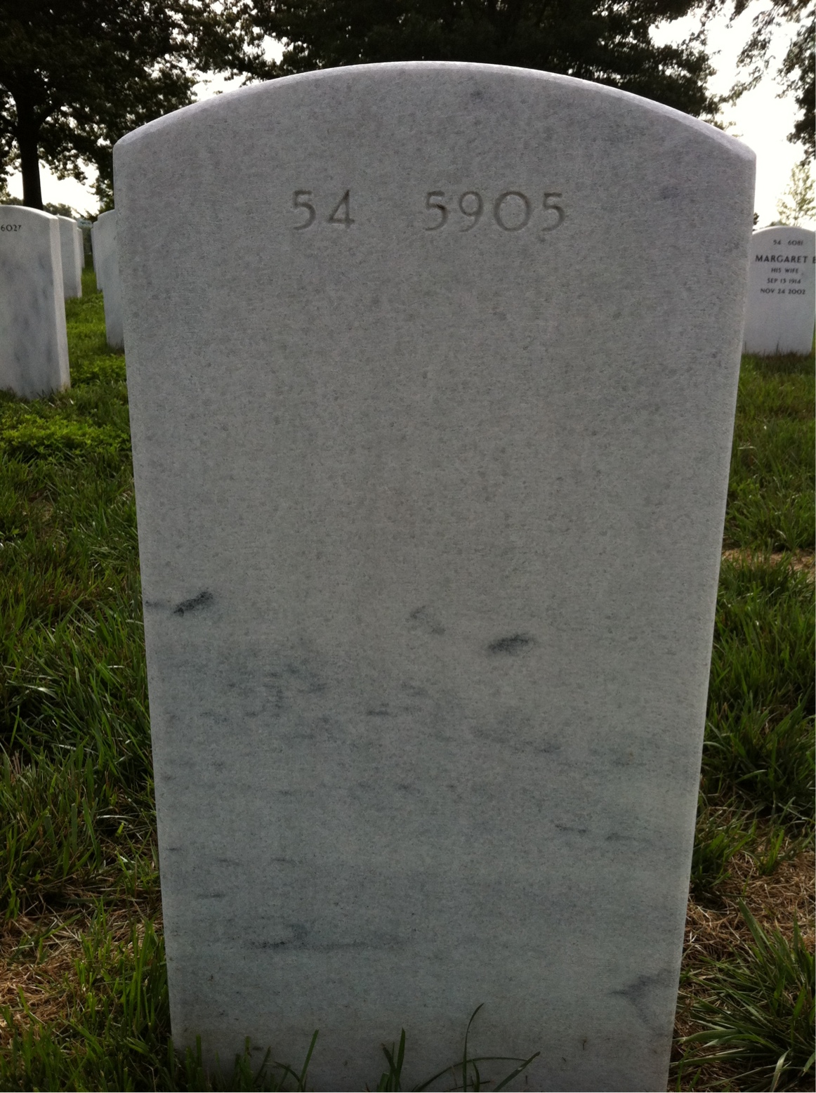 Back of headstone — Elwin Piwetz