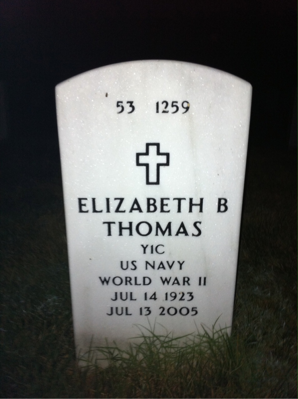 Back of headstone — Edgar Thomas