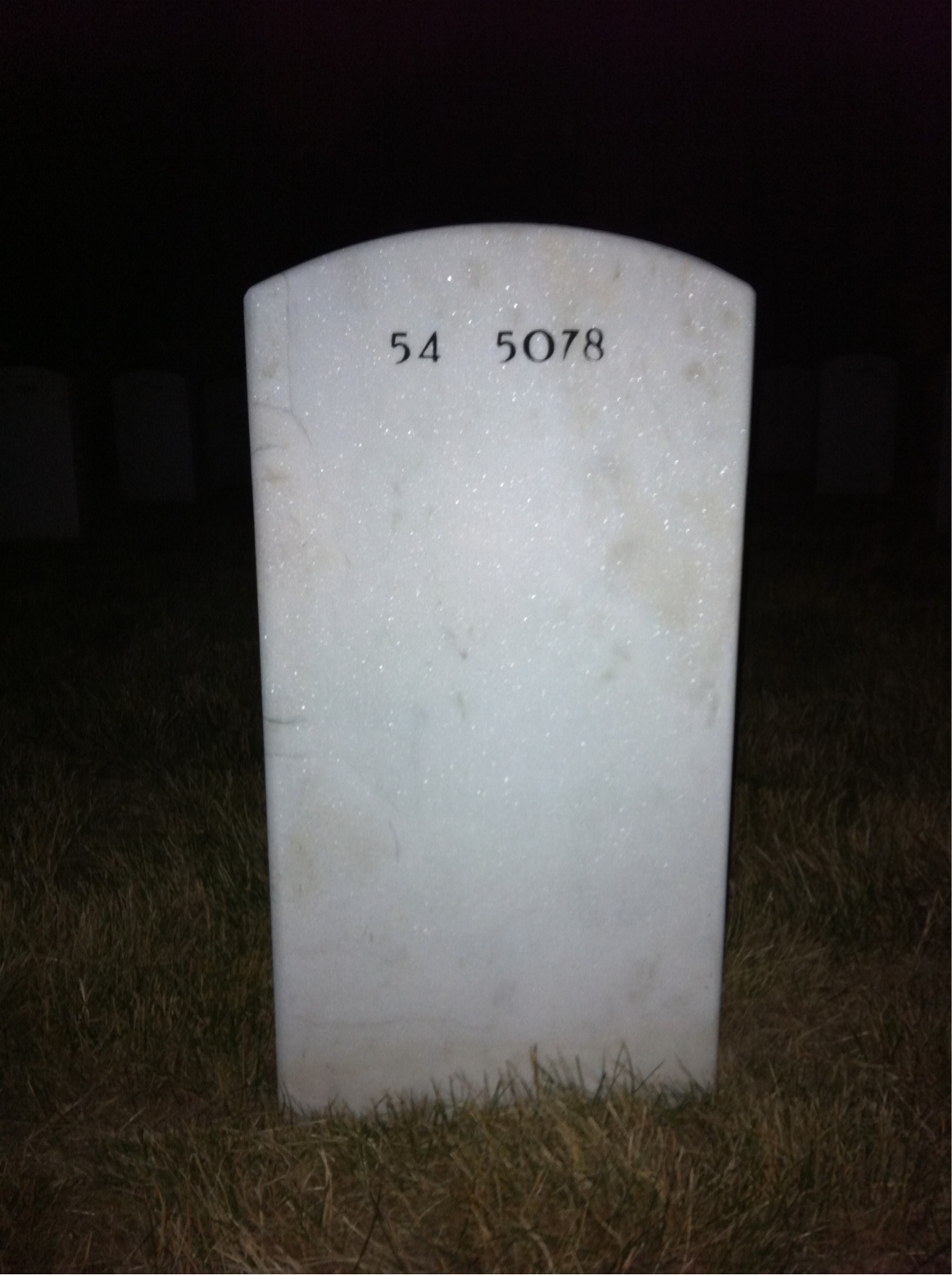 Back of headstone — Carleton Cooper