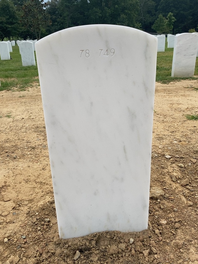 Back of headstone — Clarence Blake
