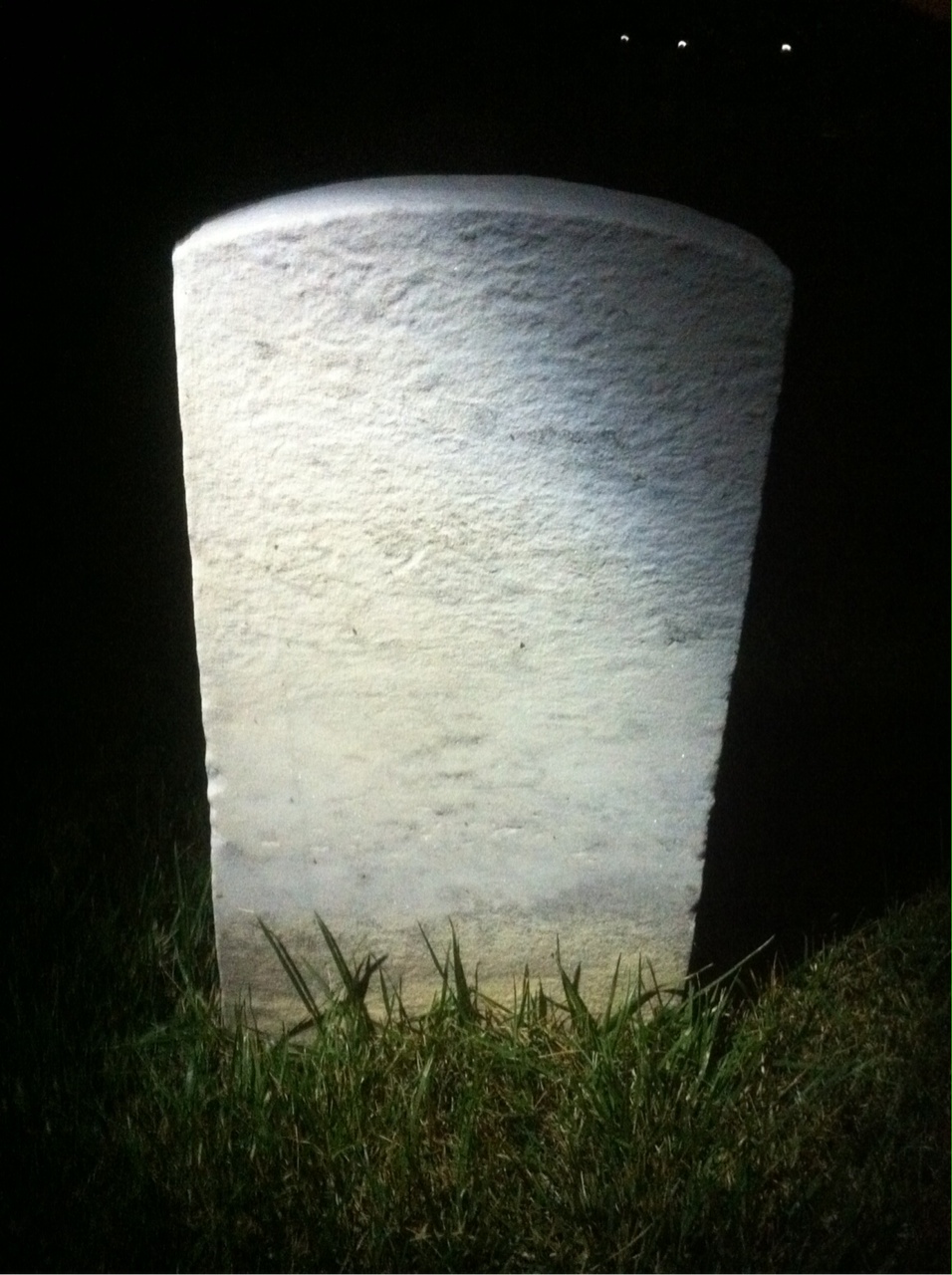 Back of headstone — J Anderson