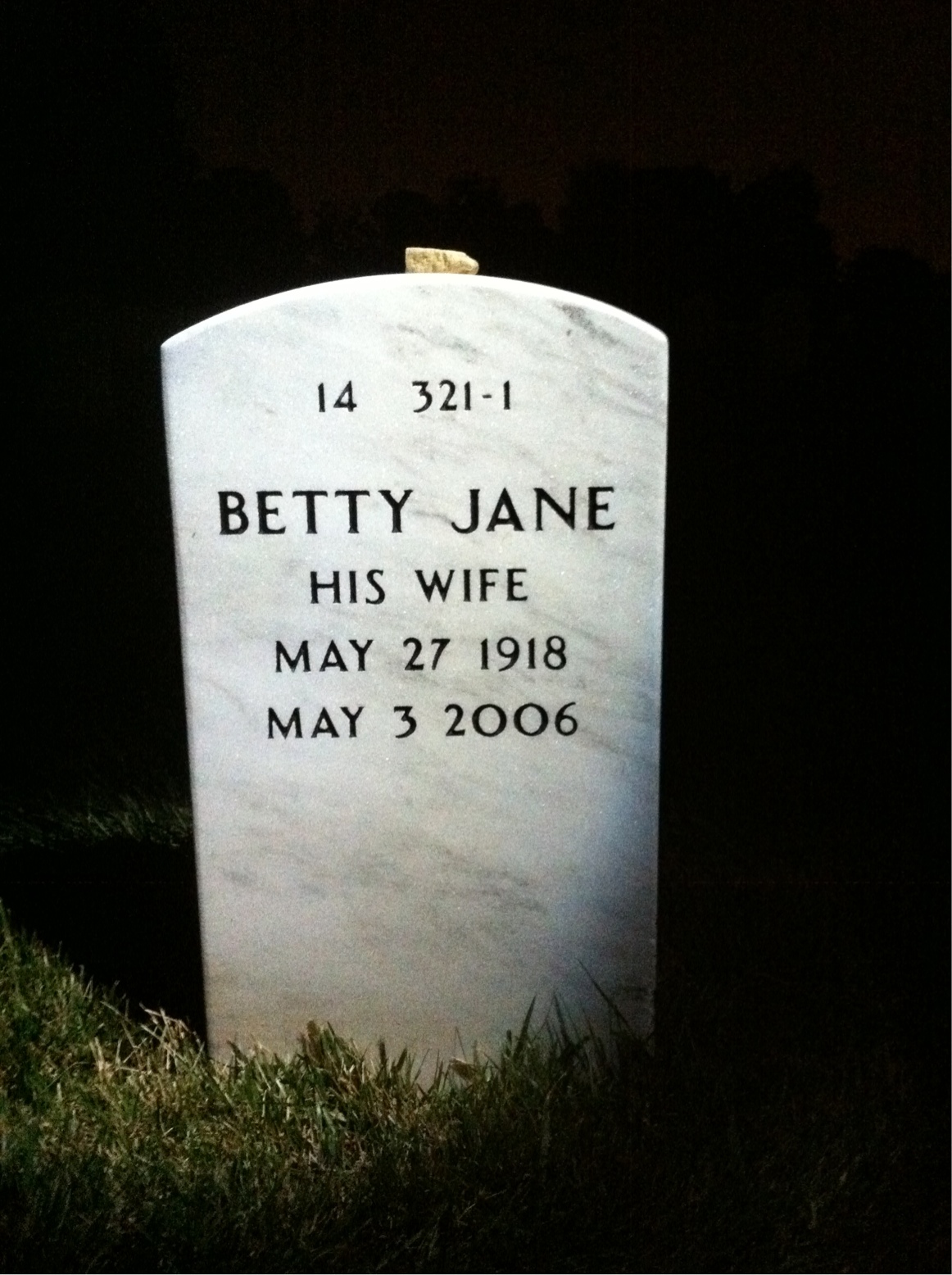 Back of headstone — Frank Wollner