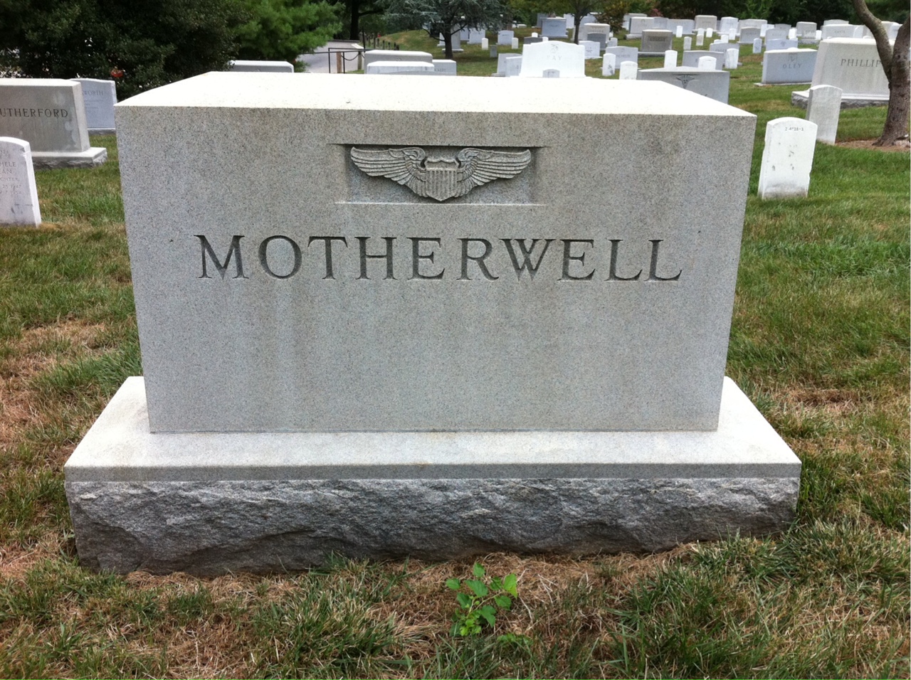 Back of headstone — David Motherwell