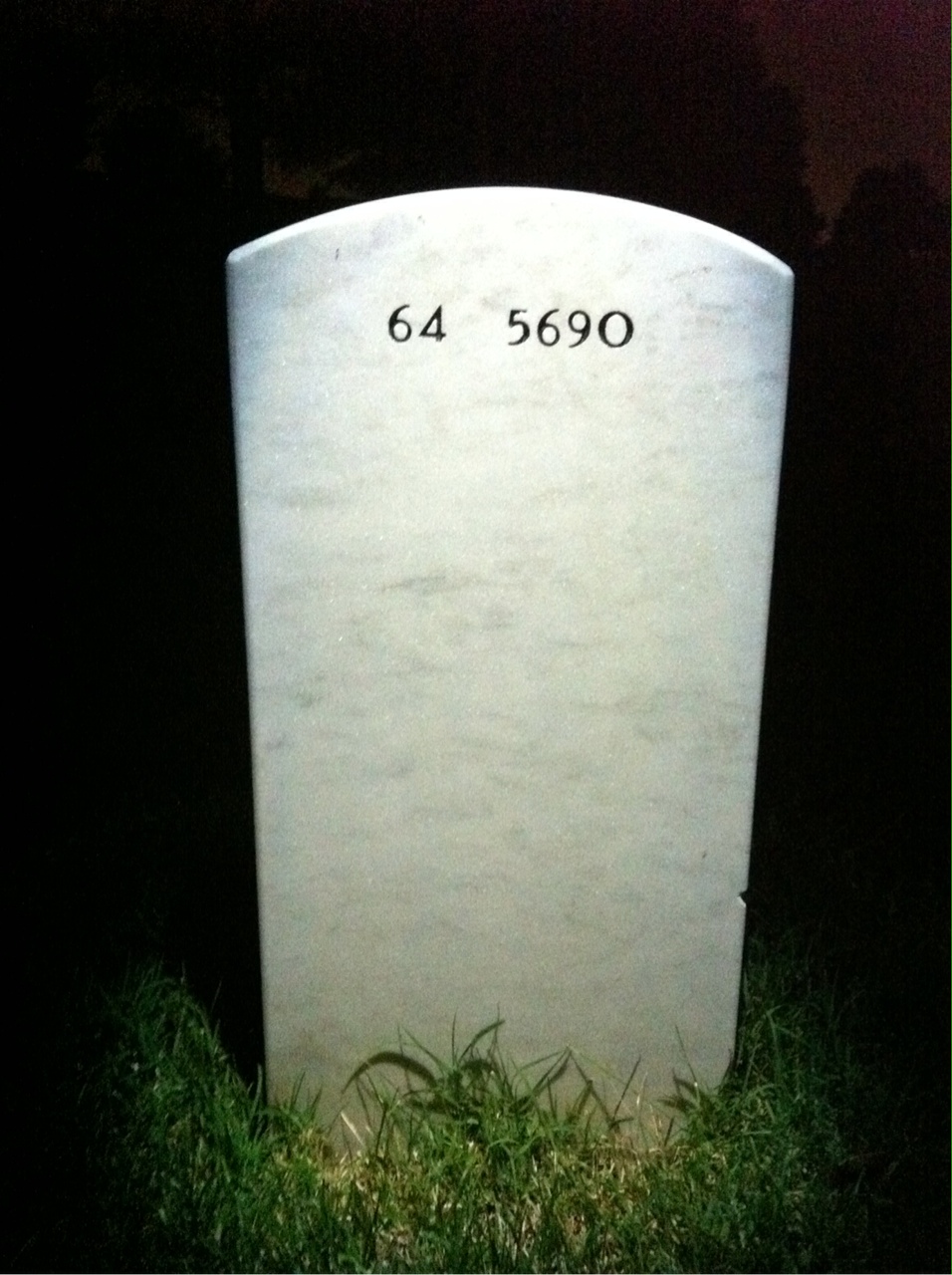 Back of headstone — John Smith