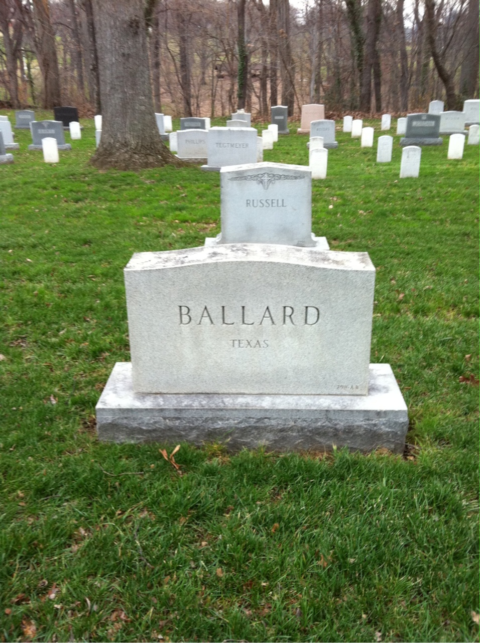 Back of headstone — Lila Ballard