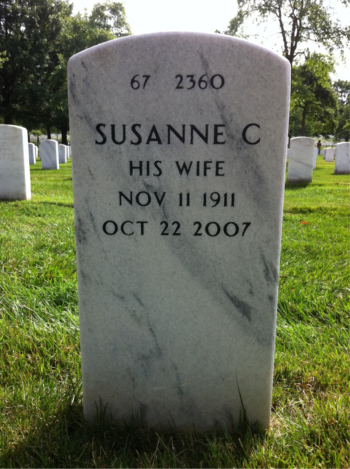 Back of headstone — Samuel Hall