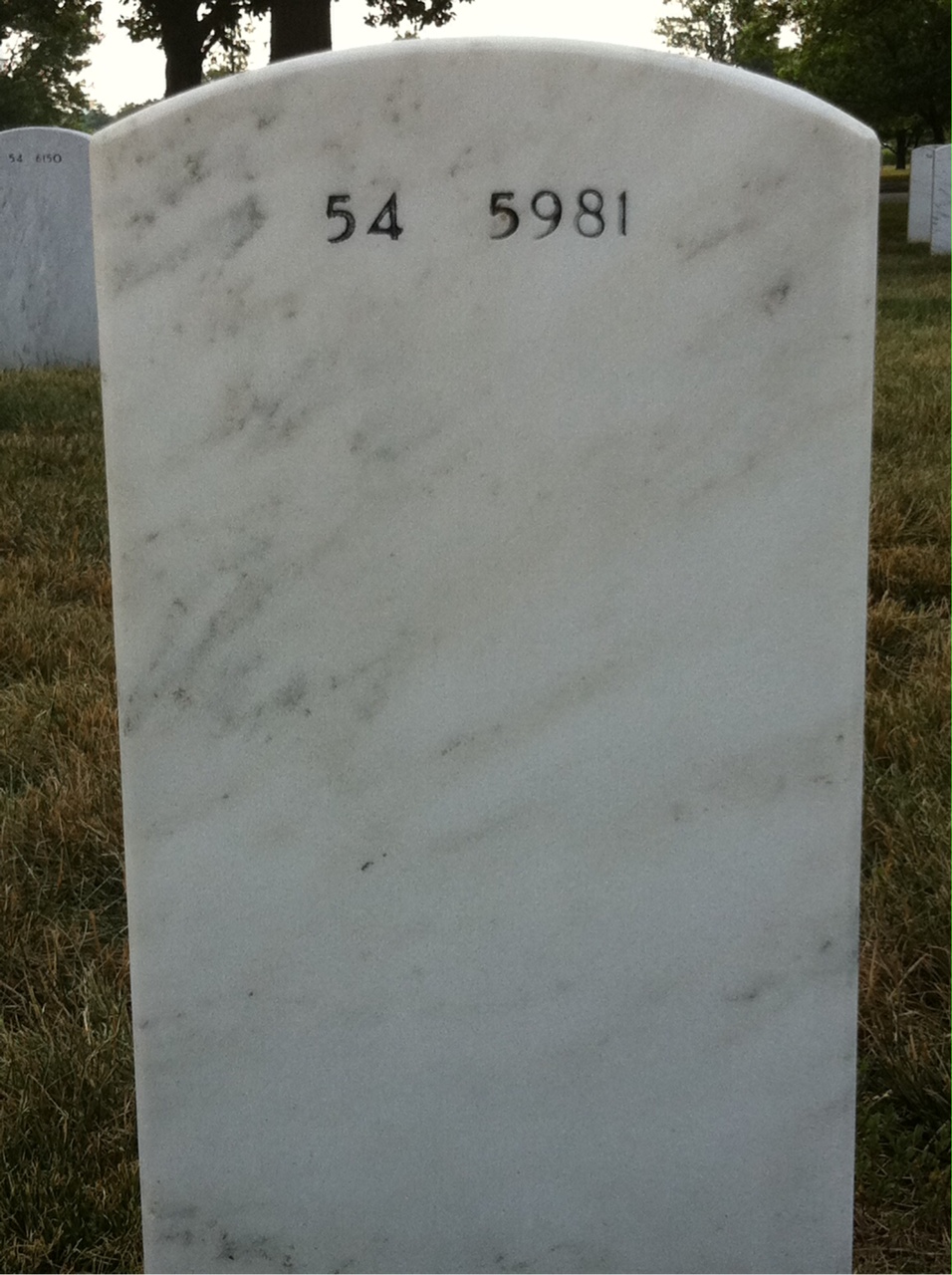 Back of headstone — Elton Sylvia