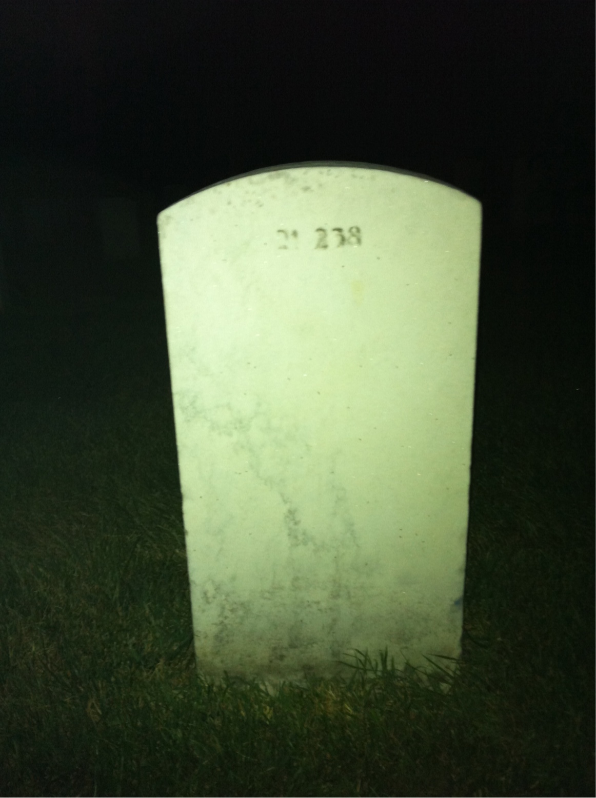 Back of headstone — Agnes James