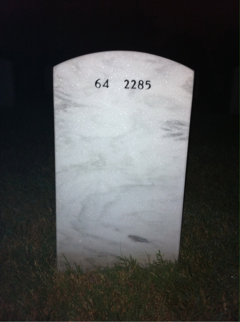 Back of headstone — Elmer Minnix