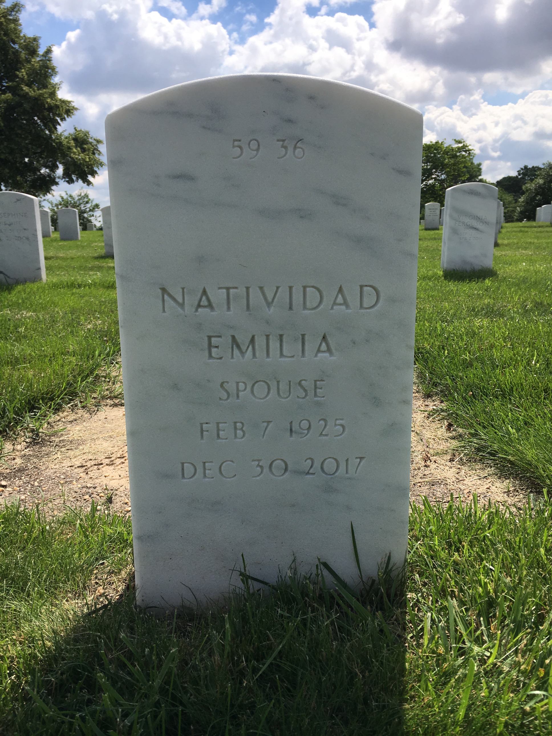 Back of headstone — Pedro Abubo