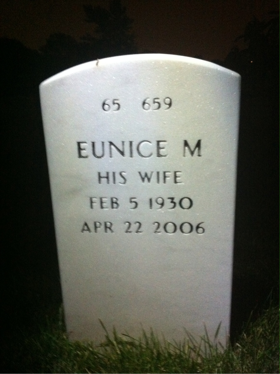 Back of headstone — Joseph Mckelvey