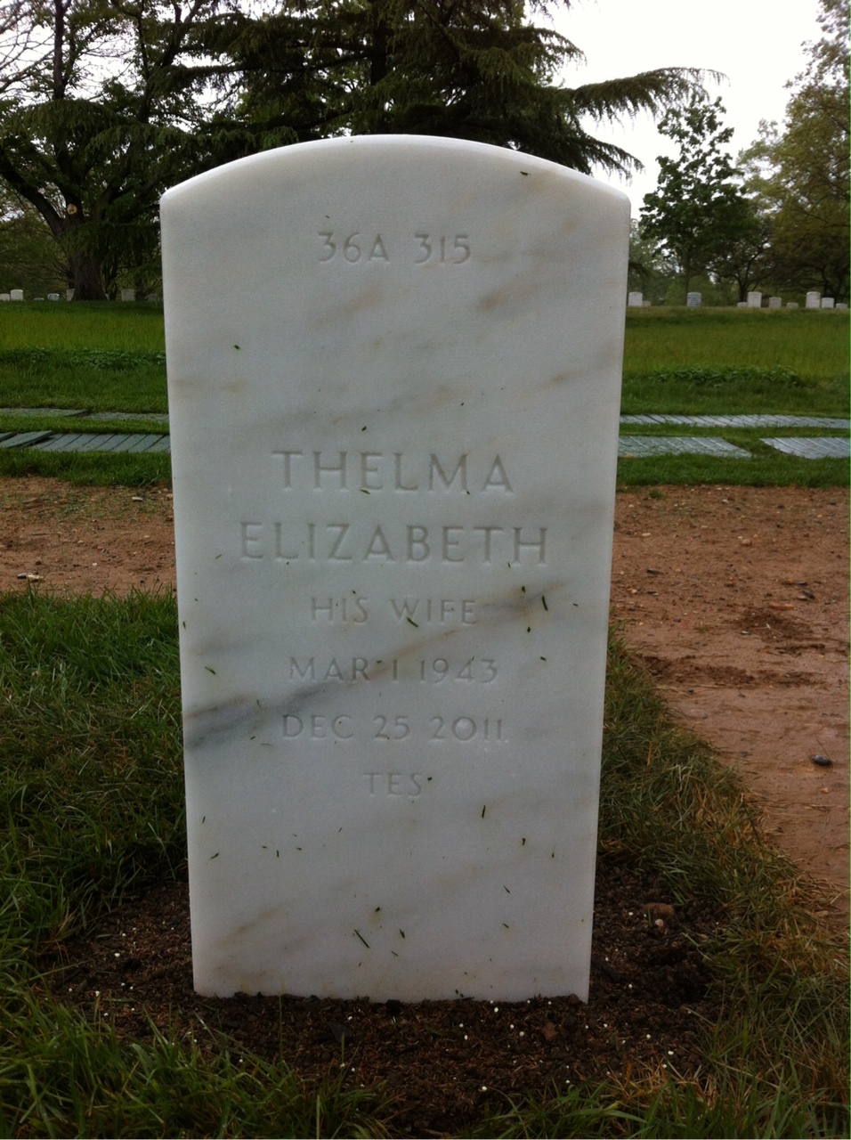 Back of headstone — Michael Arterburn