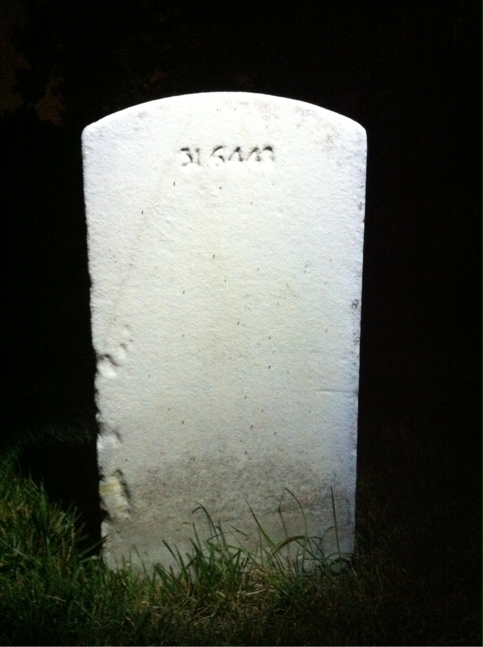 Back of headstone — Samuel Mullen