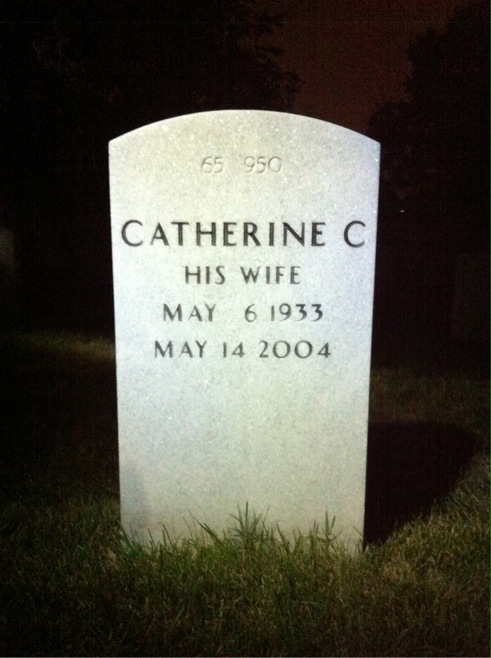 Back of headstone — Robert Porter