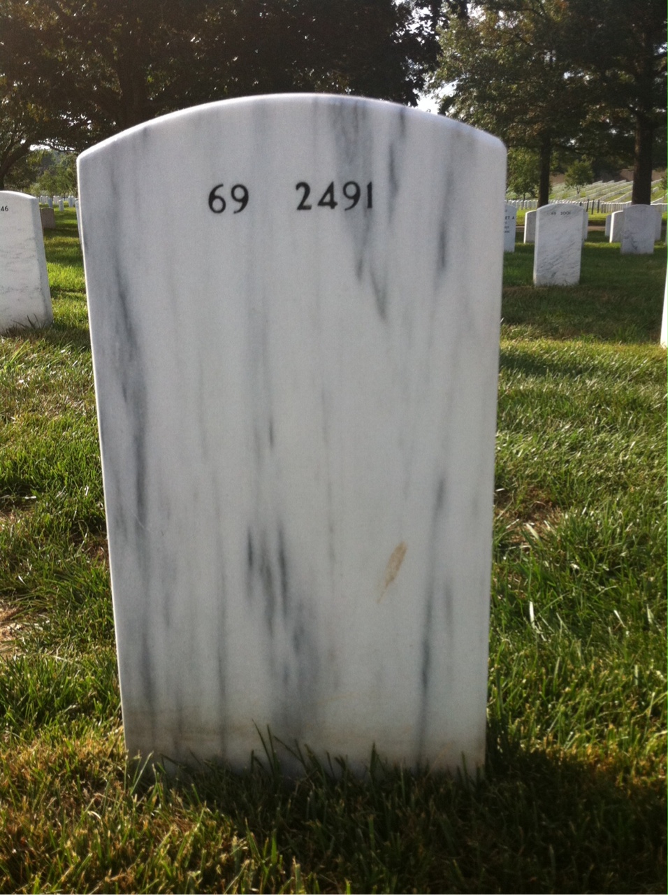 Back of headstone — Charles Creswell