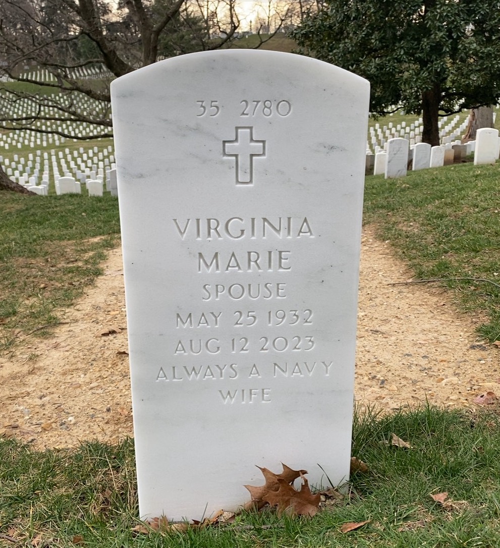 Back of headstone — Donald Angle