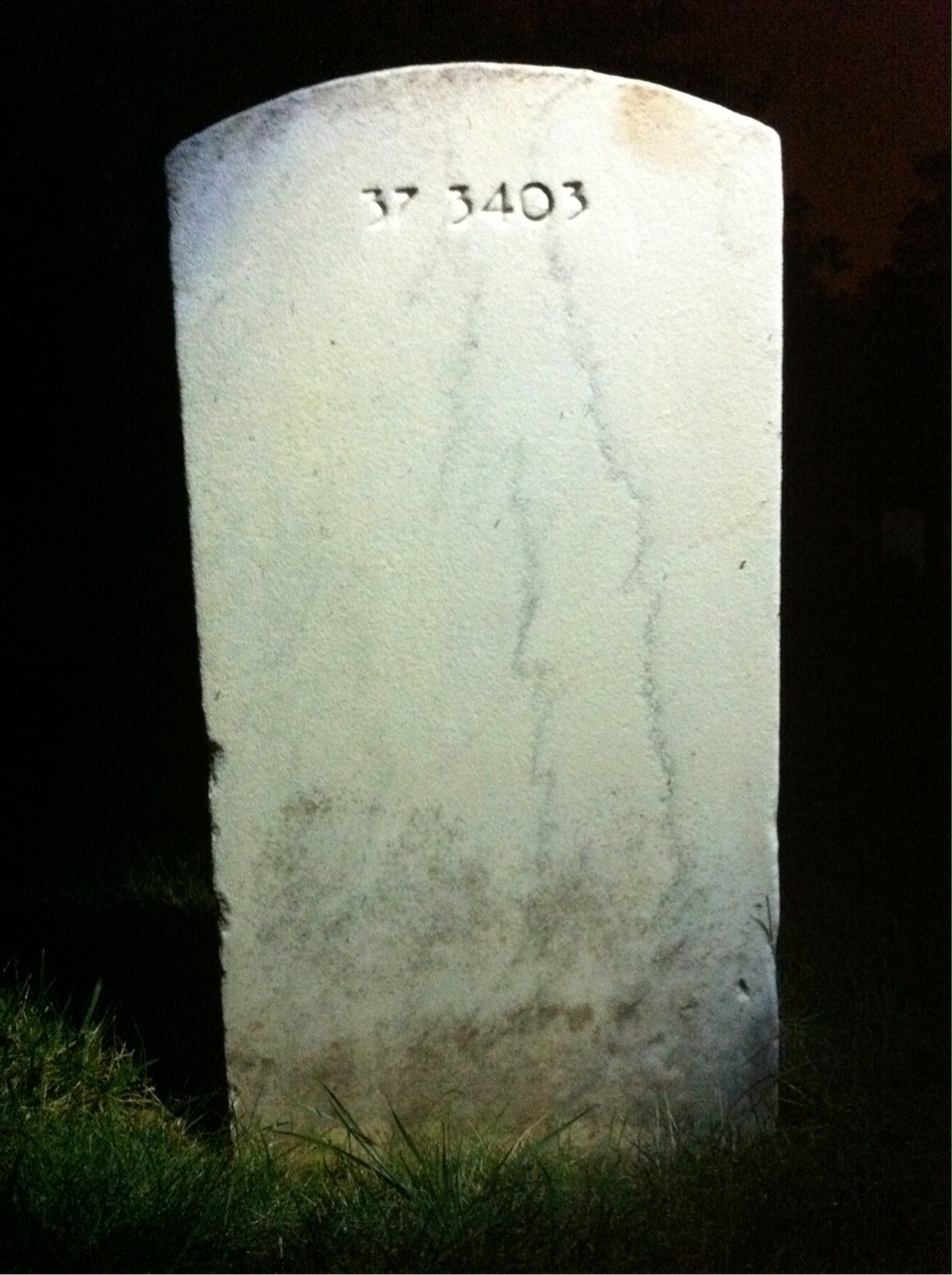 Back of headstone — Inez Anthony