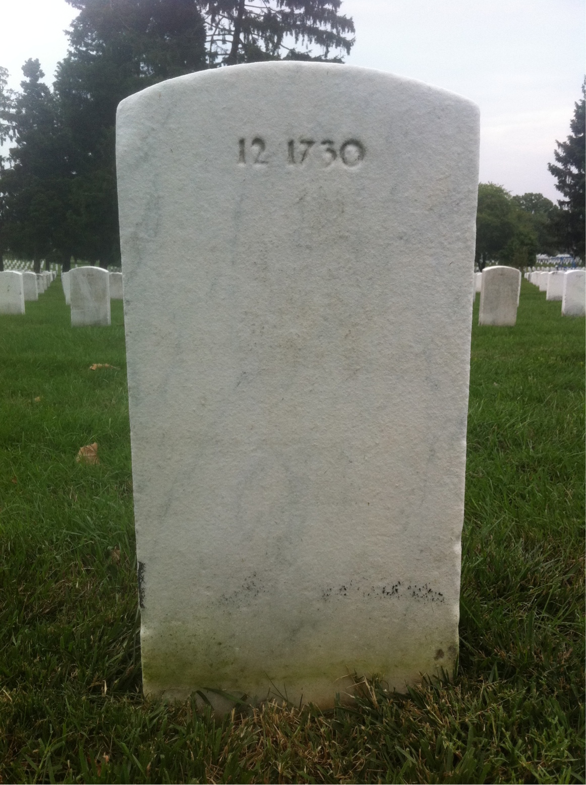 Back of headstone — Lillian Moon