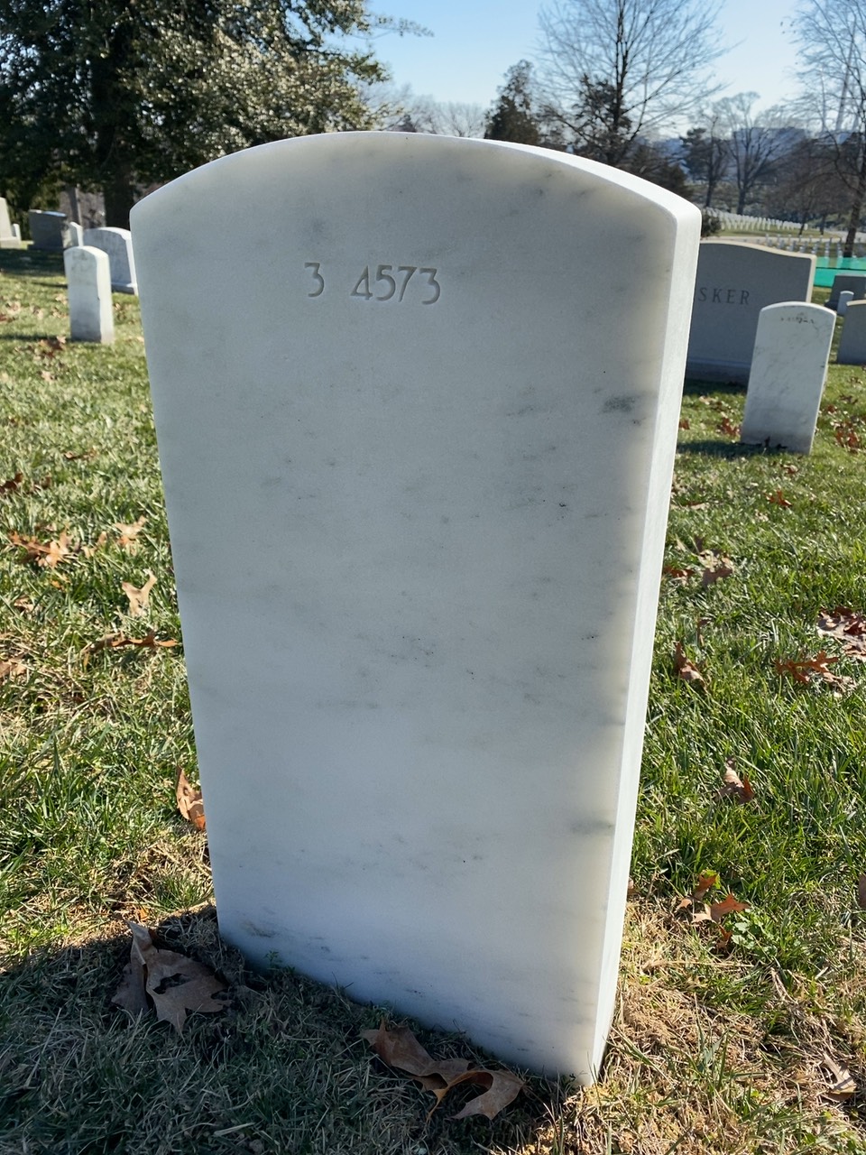 Back of headstone — Mary Babbitt