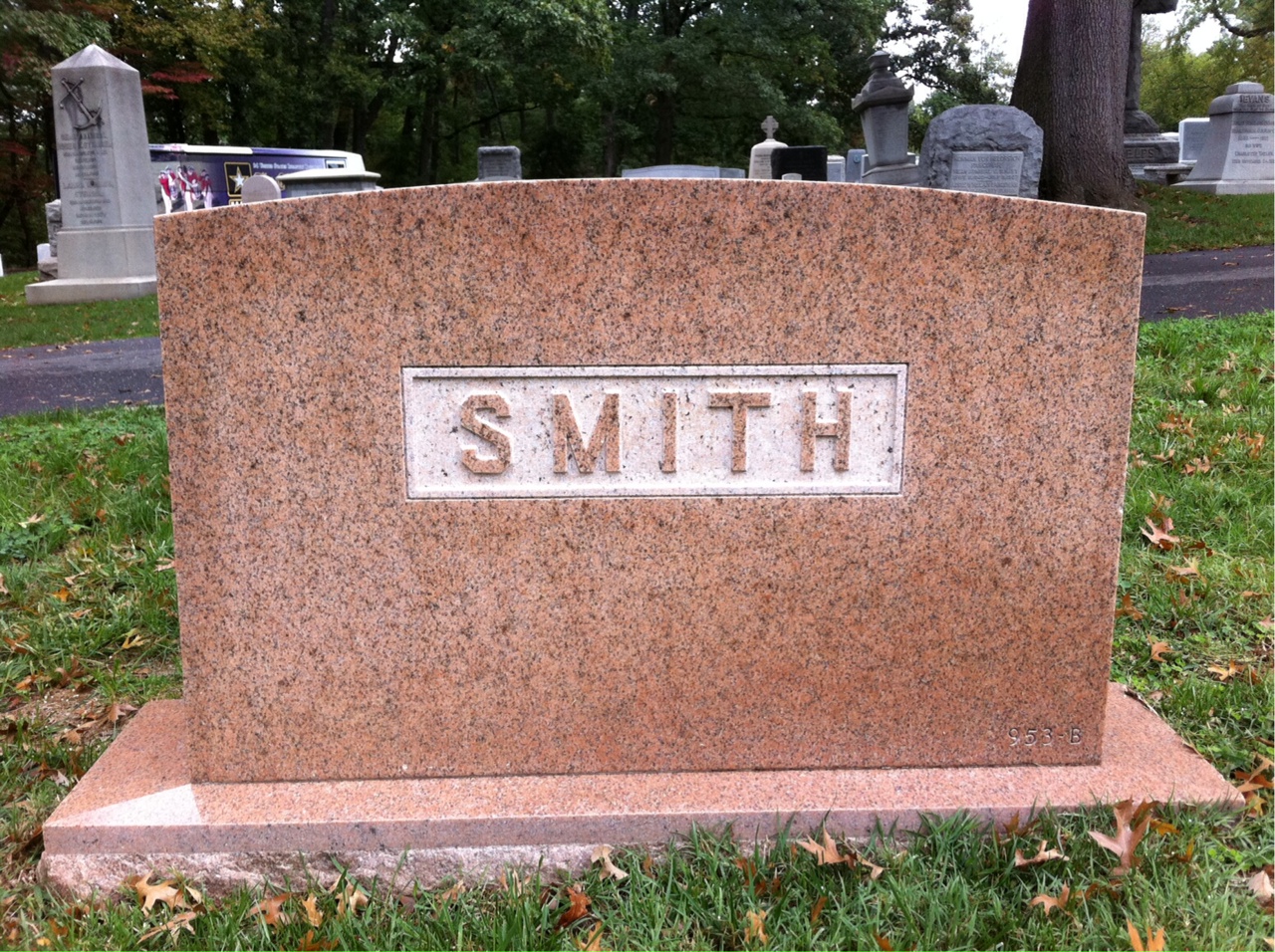 Back of headstone — William H Smith