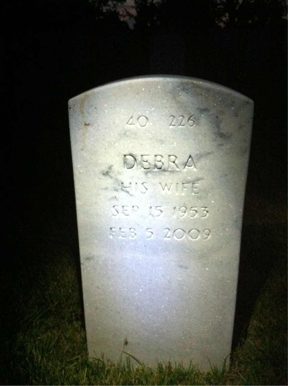 Back of headstone — Timothy Edward Keenan