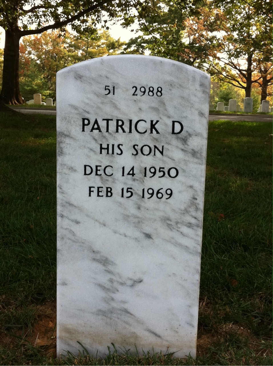 Back of headstone — James Green