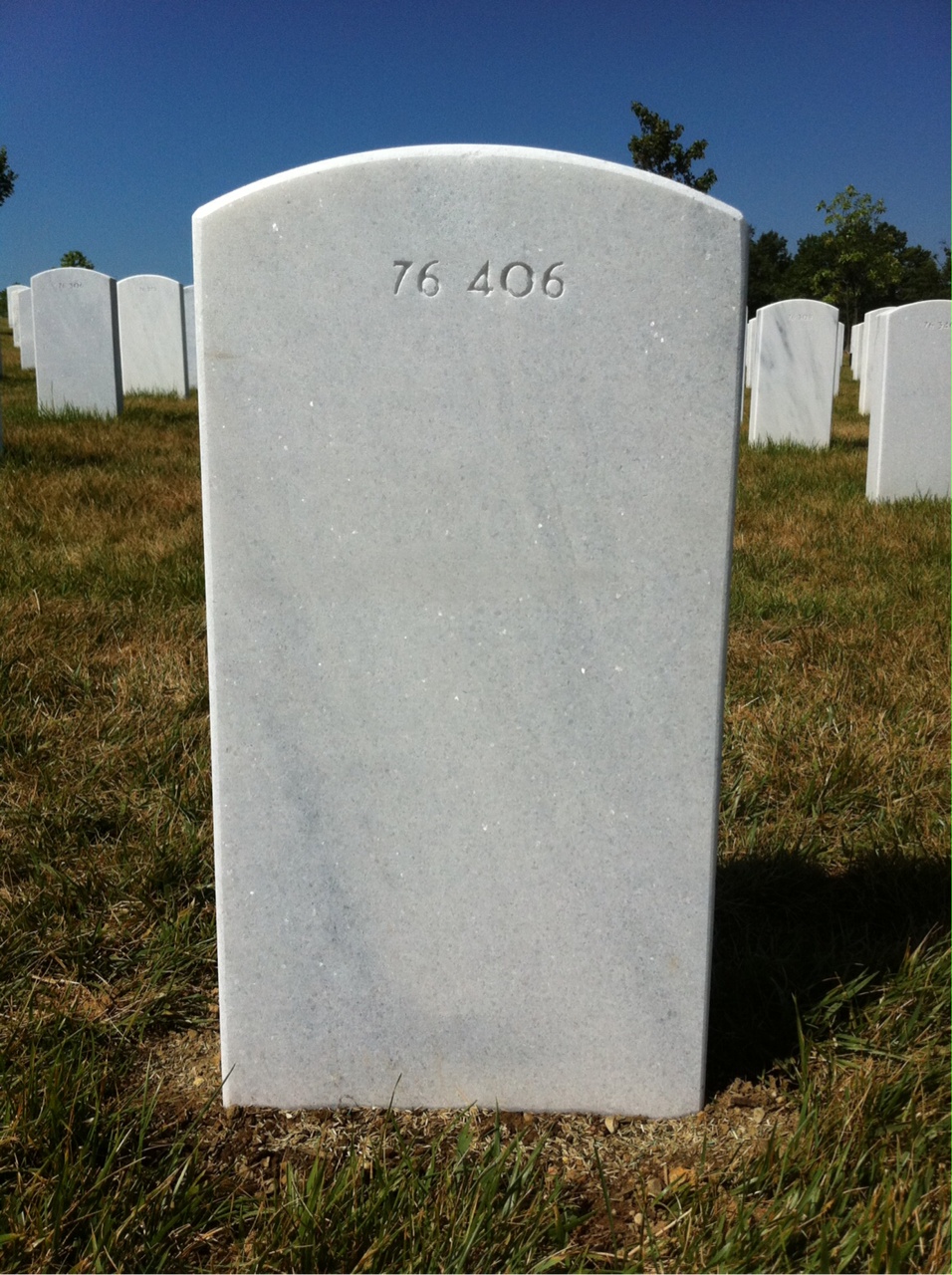 Back of headstone — Brandy Baugh